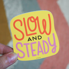 Slow and Steady Vinyl Decal Sticker | Free Period Press