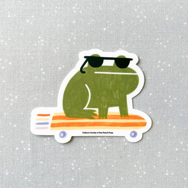 Frog Skateboard Vinyl Decal Sticker | Free Period Press