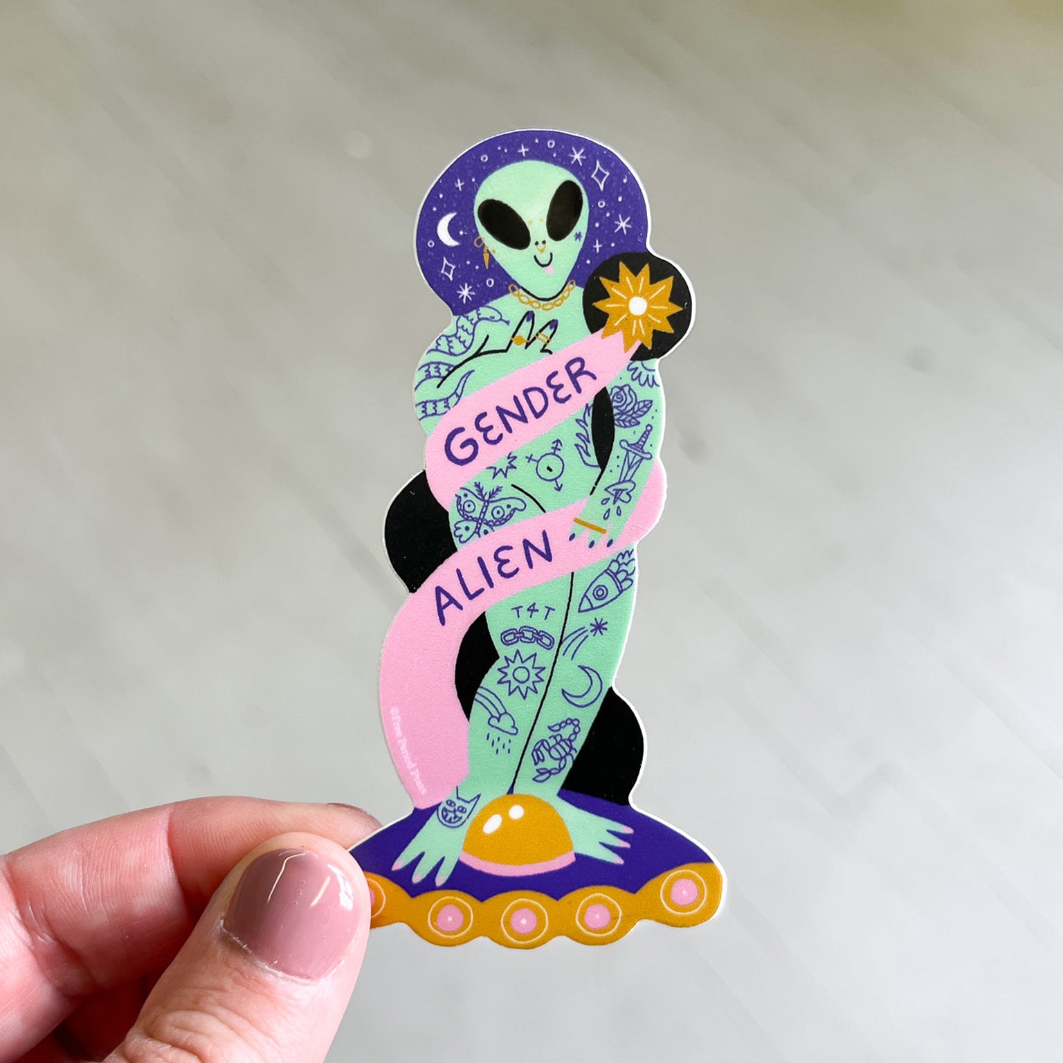 Gender Alien Vinyl Decal Sticker Free Period Press Gender alien vinyl decal sticker free period press