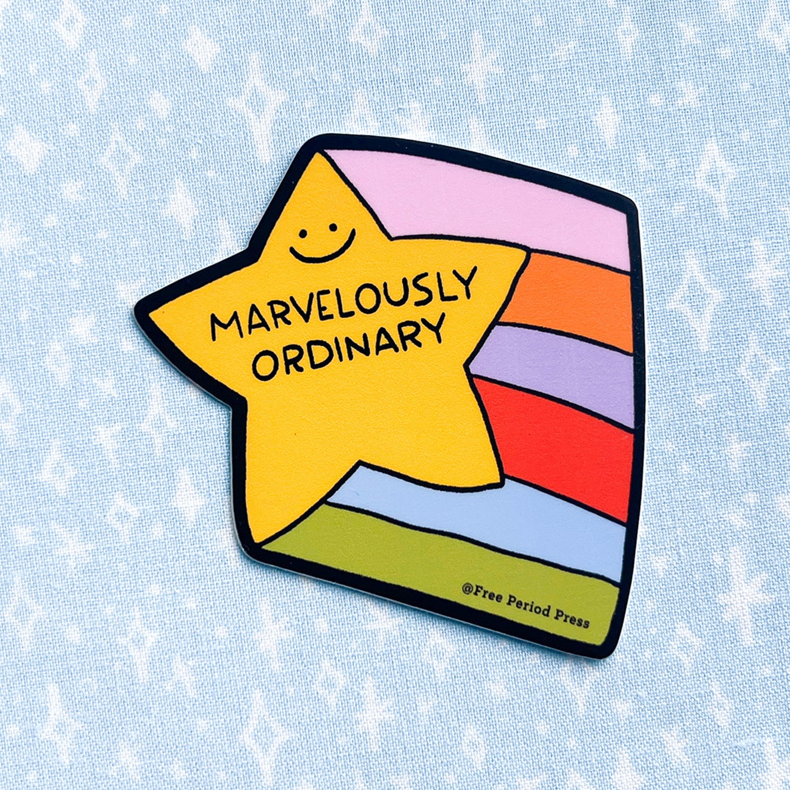 Marvelously Ordinary Star Vinyl Decal Sticker | Free Period Press