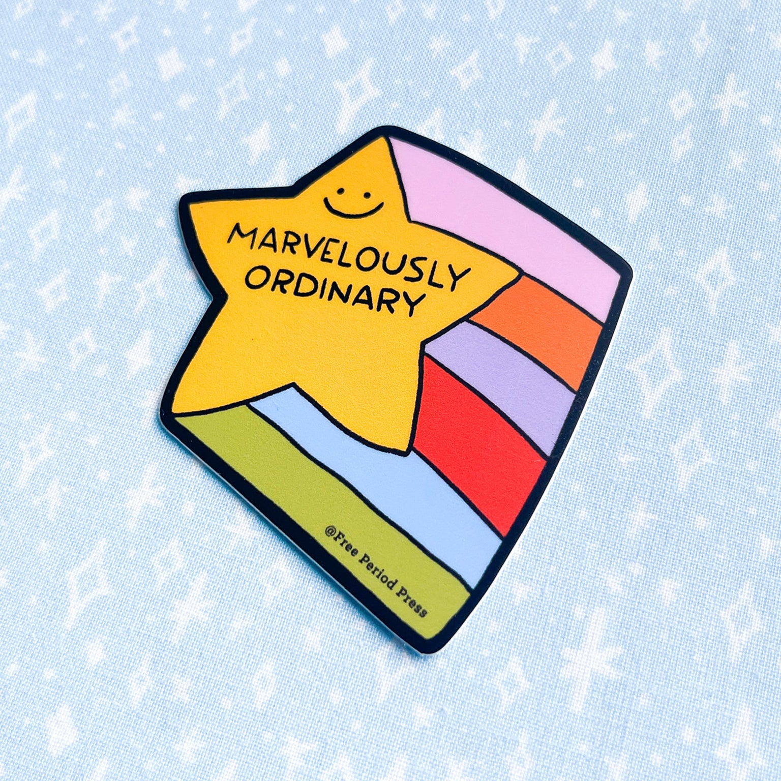 Marvelously Ordinary Star Vinyl Decal Sticker | Free Period Press