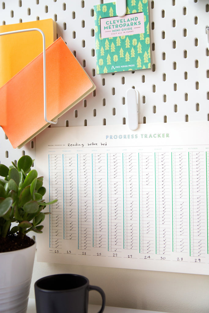 Progress Tracker Habit Tracker Poster Free Period Press