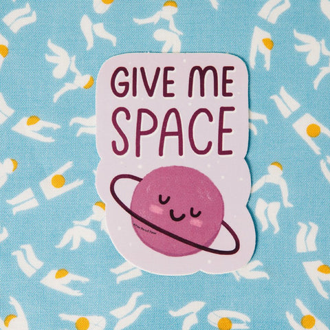 give my space vinyl decal sticker saturn
