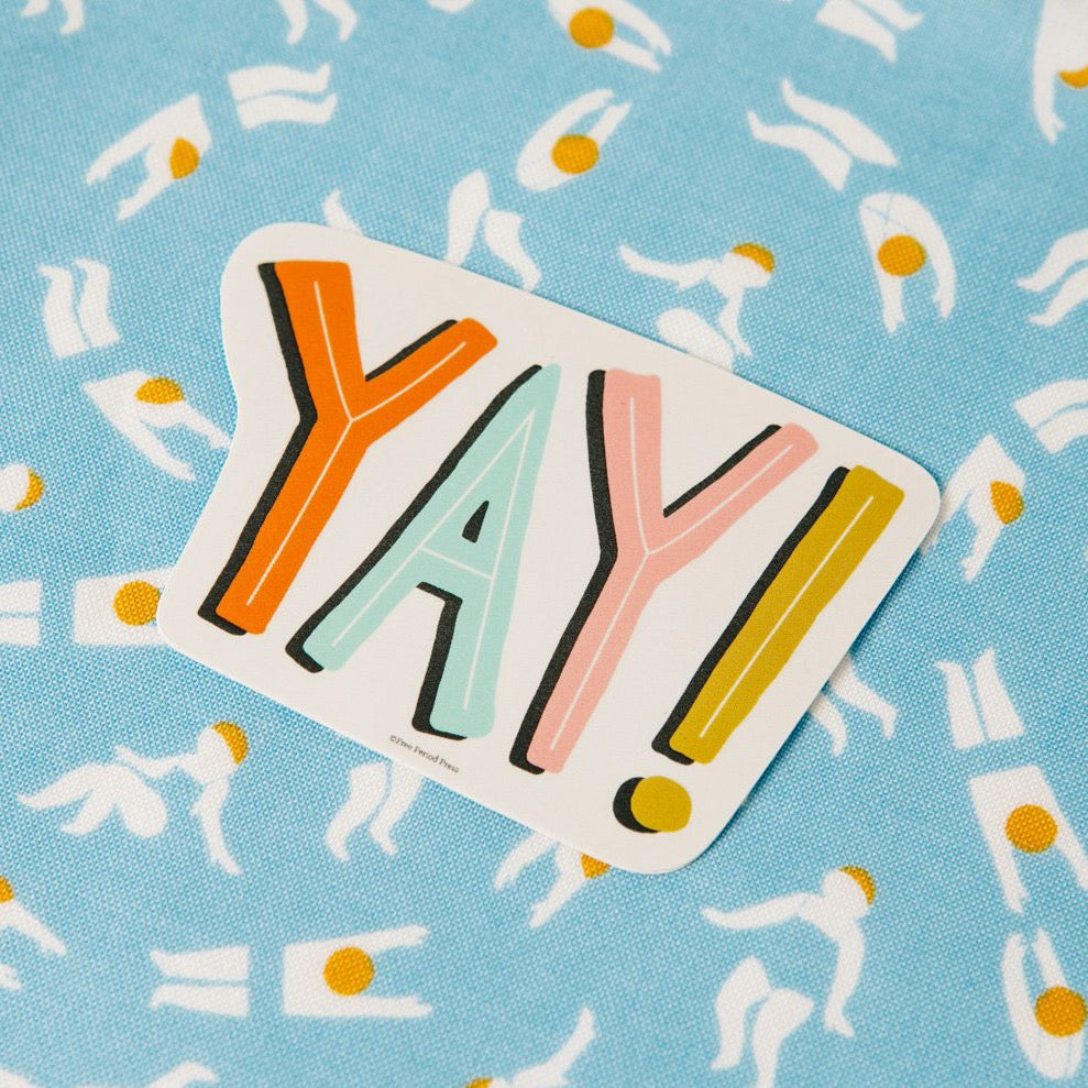 Yeay Sticker Yay Vinyl Decal Sticker | Free Period Press