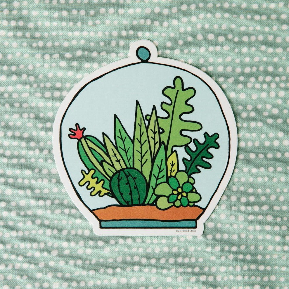 succulent stickers Succulent Terrarium Vinyl Decal Sticker