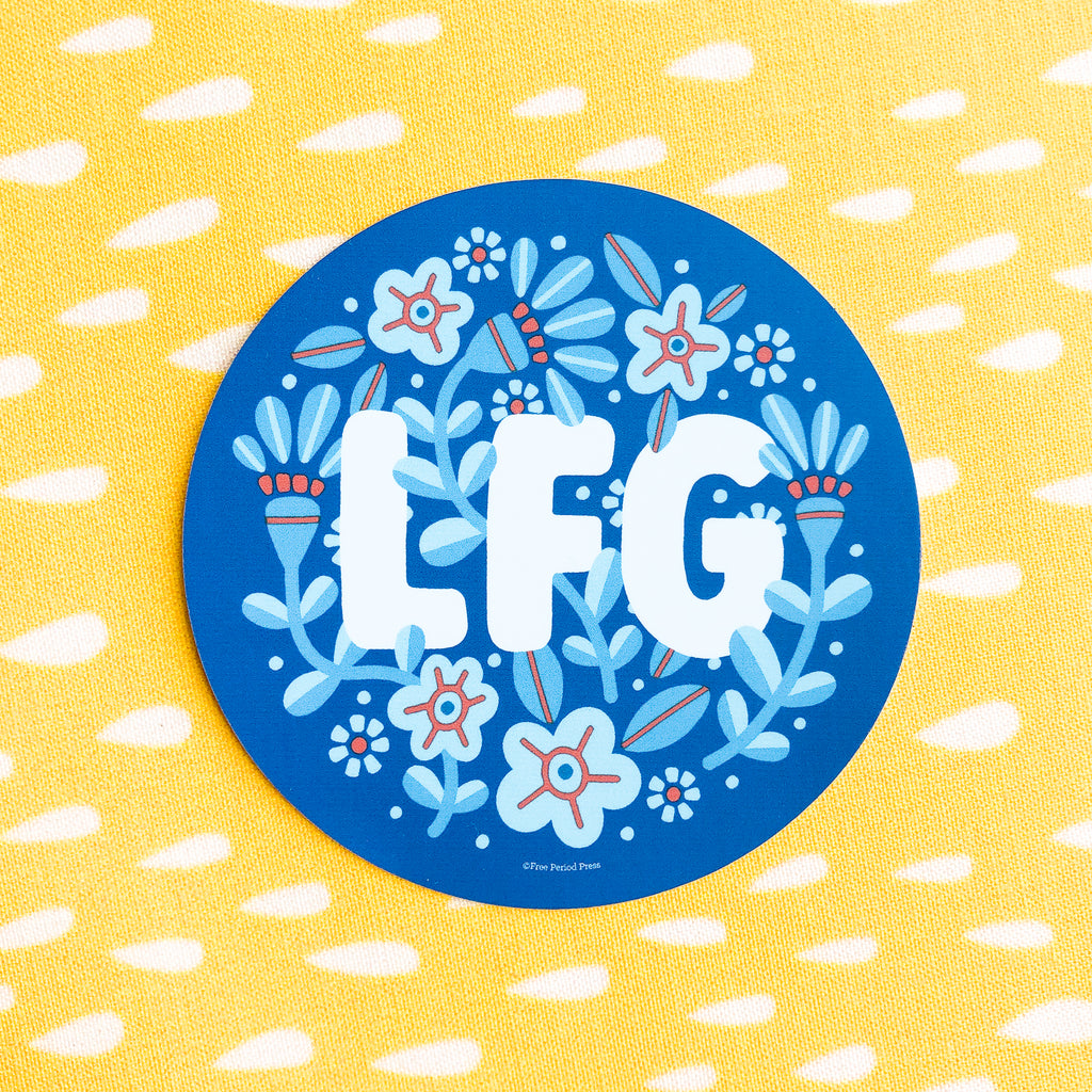 LFG Vinyl Decal Sticker | Free Period Press