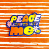 peace starts with me vinyl sticker flowers