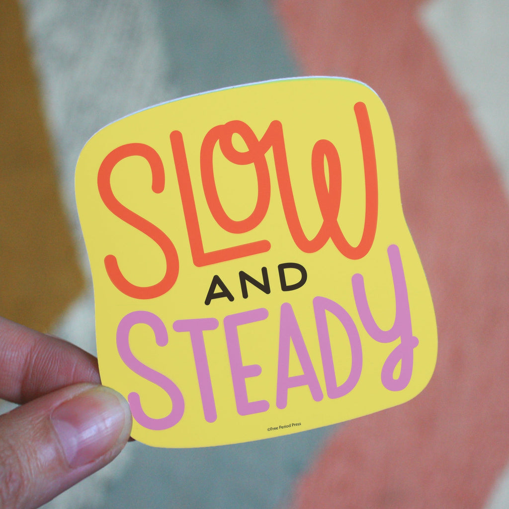 slow and steady vinyl decal sticker
