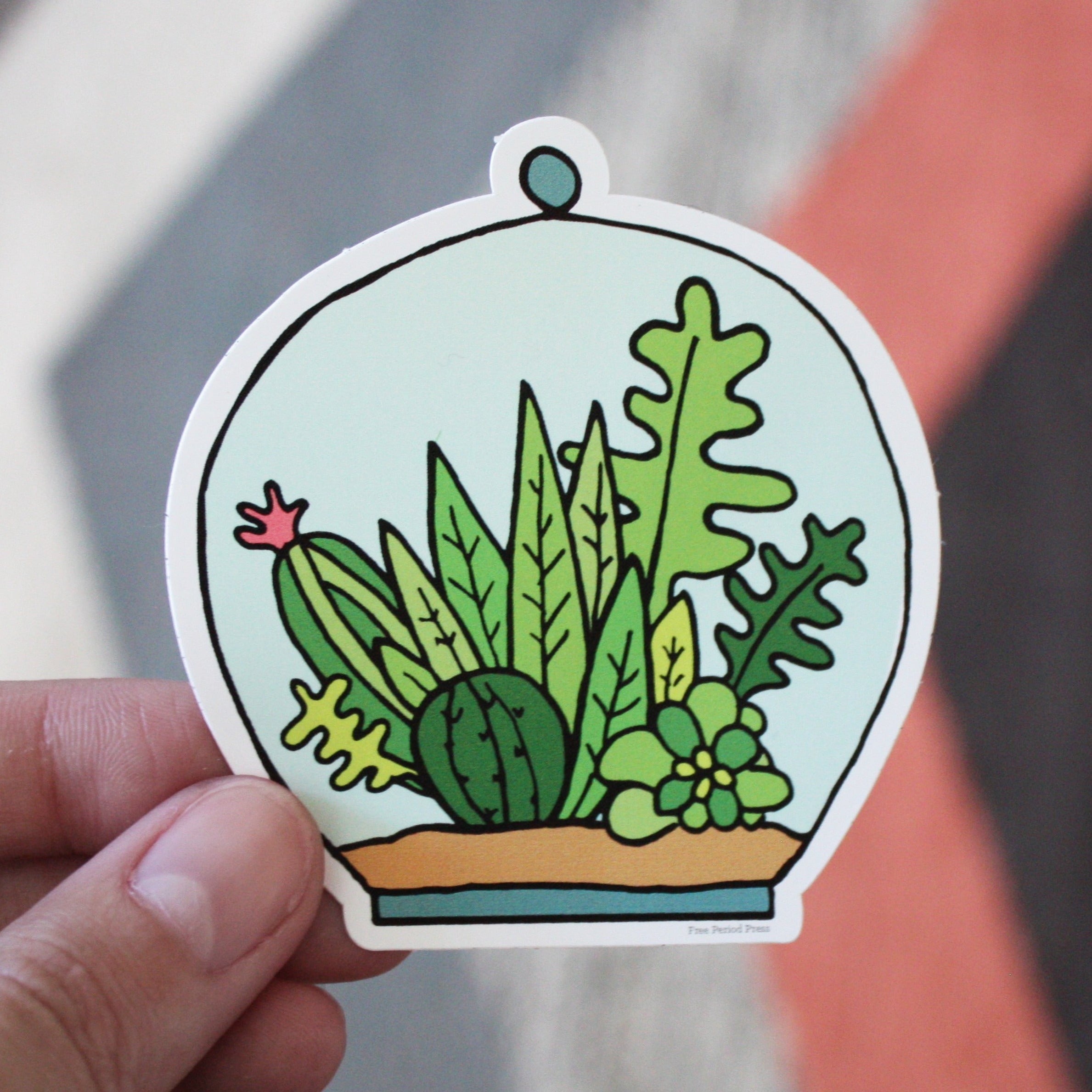 printable succulent stickers Succulent Terrarium Vinyl Decal Sticker