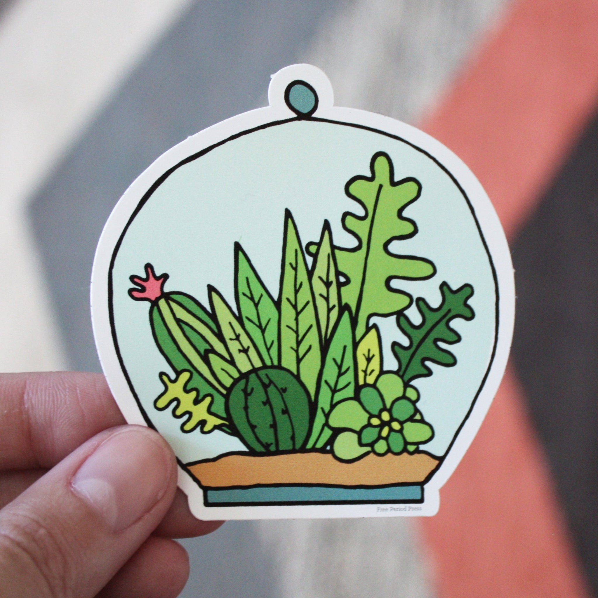 succulent stickers Succulent Terrarium Vinyl Decal Sticker