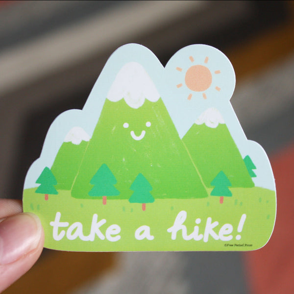 take a hike mountain vinyl decal sticker